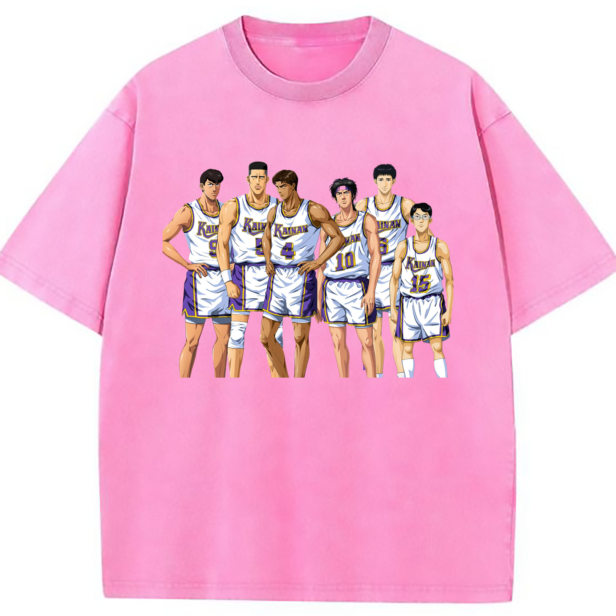 （画像用） SLAM DUNK／スラムダンク 綿100% ヴィンテージ風 半袖Tシャツ（フロントプリント）